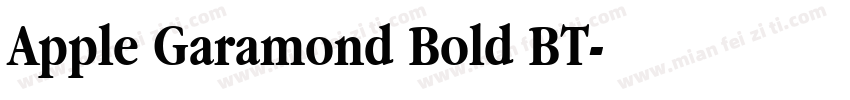 Apple Garamond Bold BT字体转换